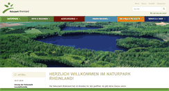 Desktop Screenshot of naturpark-rheinland.de